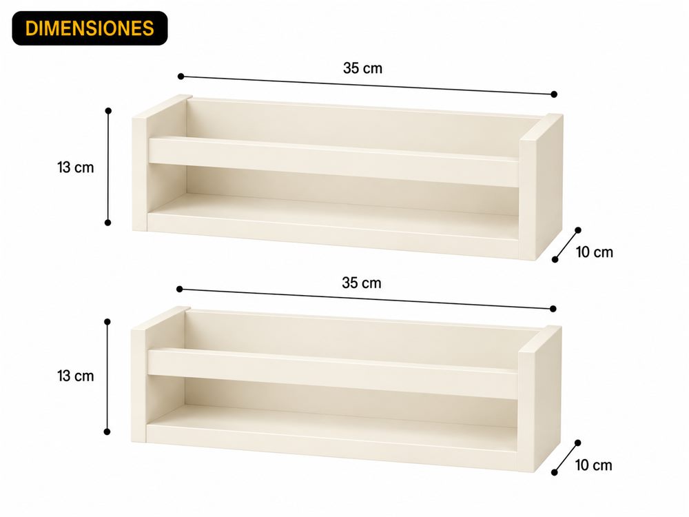 Repisa de almacenamiento 35 × 10 cm, vista 4
