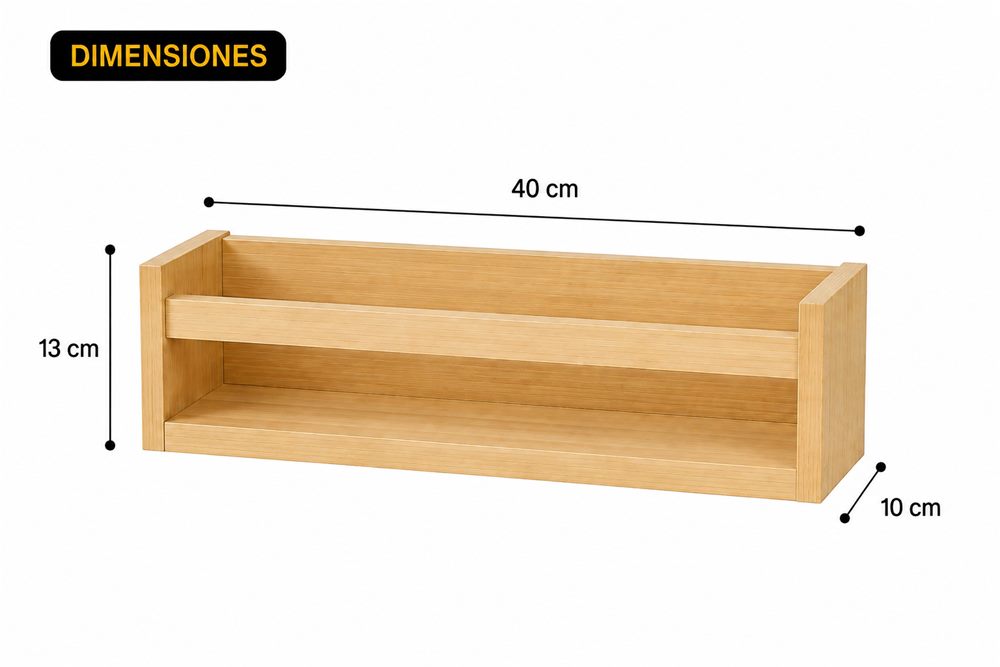 Repisa de almacenamiento 40 × 10 cm, vista 3