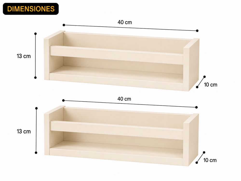 Repisa de almacenamiento 40 × 10 cm, vista 4
