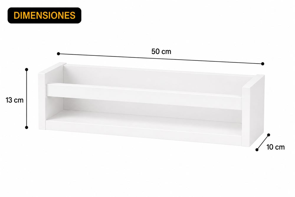 Repisa de almacenamiento 50 × 10 cm, vista 2