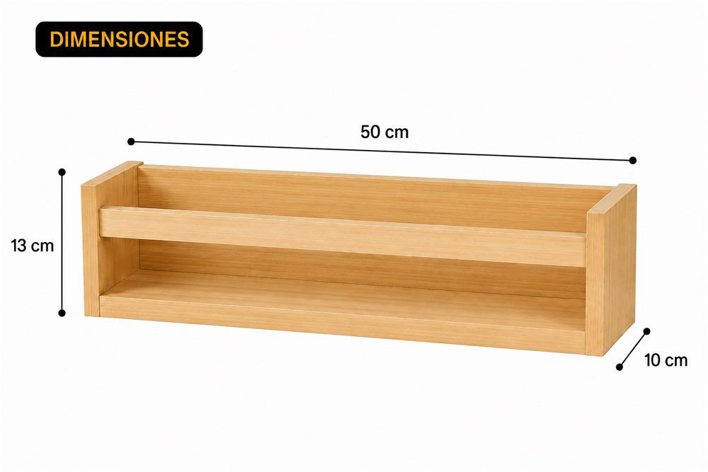 Repisa de almacenamiento 50 × 10 cm, vista 3