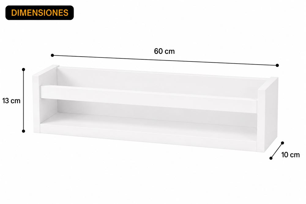 Repisa de almacenamiento 60 × 10 cm, vista 2