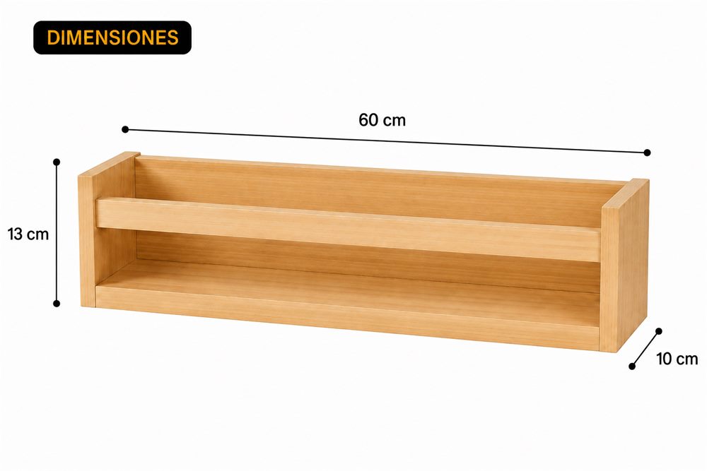 Repisa de almacenamiento 60 × 10 cm, vista 3