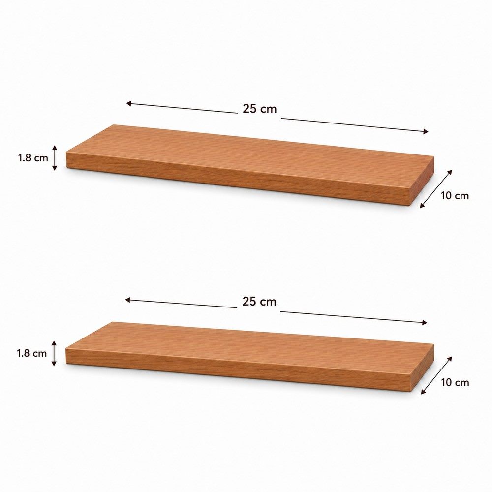 Repisa recta 25 × 10 cm, vista 4